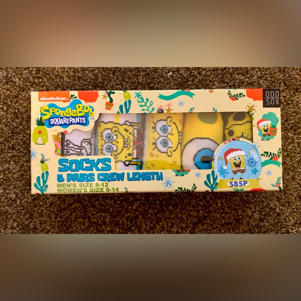 NEW ODD SOX Gift Spongebob Squarepants